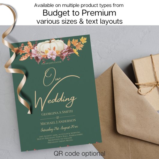BUDGET All-in-1 Herfst Pumpkin Green Gold Wedding
