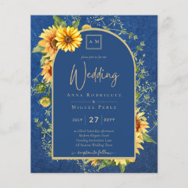 BUDGET All-in-1 Landelijke Zonnebloemen BLAUW Trou Flyer