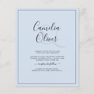 BUDGET All-in-1 Monochroom Ampersand Wedding Flyer