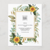 BUDGET All-in-1 Rustic Sunflower Greenery Wedding (Achterkant)