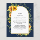 BUDGET All-in-1 Rustic Sunflower Greenery Wedding Flyer (Achterkant)