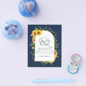 BUDGET All-in-1 Rustic Sunflower Greenery Wedding Flyer (Enkel)