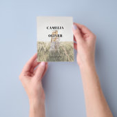 Budget All-in-1 Rustic Terracotta GOLD Wedding Flyer (Hand)