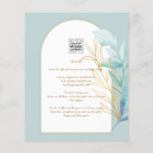 BUDGET All-in-1 Zee Glass Gold Leaf Sage Wedding Flyer (Achterkant)