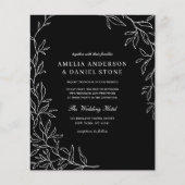 Budget All in One Black & White Wedding Invitation (Voorkant)