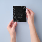 Budget All in One Black & White Wedding Invitation Flyer (Hand)