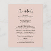 Budget All in One Calligraphy Rozen Wedding Invite (Achterkant)