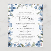 Budget All-in-One Dusty Blue Wedding Invitation (Voorkant)