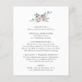 Budget All in One Dusty Roos Wedding Invitation (Achterkant)
