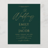 Budget All in One Emerald Green Gold Wedding (Voorkant)