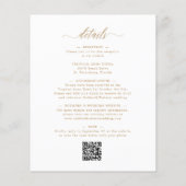 Budget All in One Gold Calligraphy Wedding Invite (Achterkant)