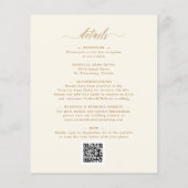 Budget All in One Gold Calligraphy Wedding Invite (Achterkant)