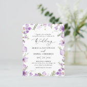 Budget All-in-One Lavender Wedding Invitation (Staand voorkant)