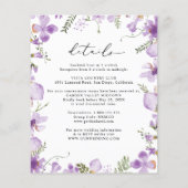 Budget All-in-One Lavender Wedding Invitation (Achterkant)