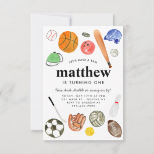 Budget Alle Star Sports Balls Team Kind Boy Verjaa Notitiekaartje