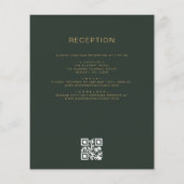 Budget Alles in een Groen Goud Bruiloft QR Code (Achterkant)
