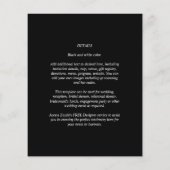 Budget Alles in Eén Huwelijks RSVP Details Cadeau  Flyer (Achterkant)