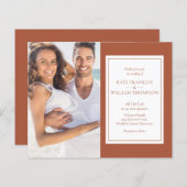 Budget alles in één terracotta foto bruiloft uitno (Voorkant / Achterkant)