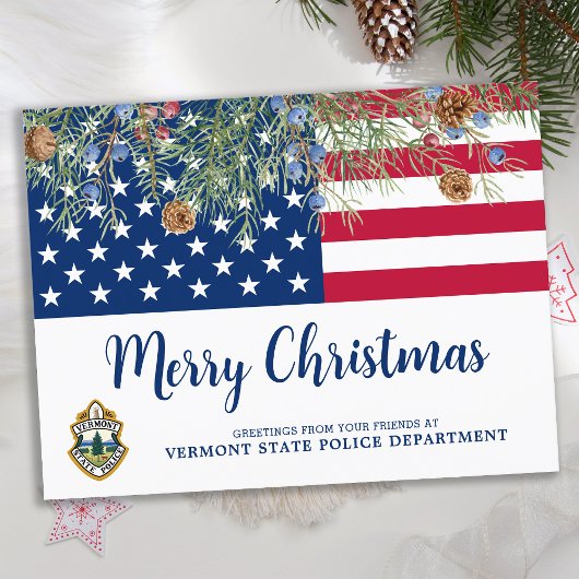 Budget American Flag Corporate Logo kerst Briefkaart