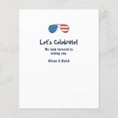 BUDGET Amerikaanse vlag 4e JULI BBQ Party nodigt u Flyer (Achterkant)