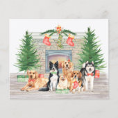 Budget Amoureux des chiens Pet Chiot de Noël Carte (Devant)
