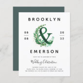 Budget Ampersand Greenery Wedding (Voorkant / Achterkant)