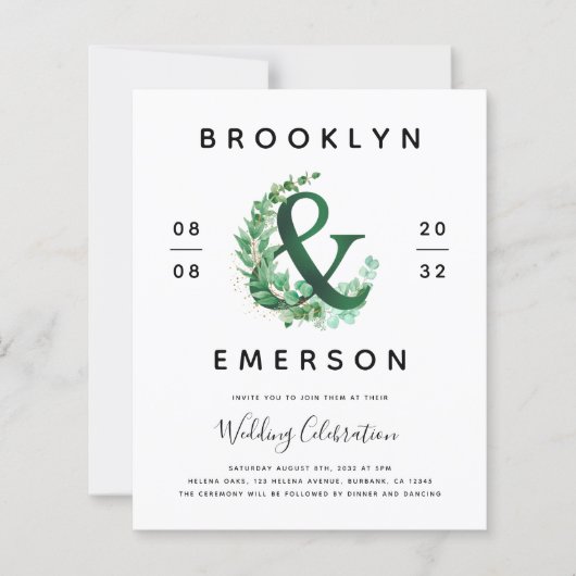 Budget Ampersand Greenery Wedding (Voorkant)