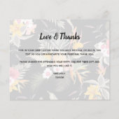 Budget Ananas Tropical Floral Carte de remerciemen (Dos)