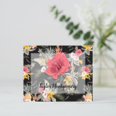 Budget ananas Tropische Floral Hartelijk dank (Staand voorkant)