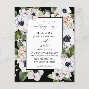 Budget Anemone White Floral Wedding - Black Flyer