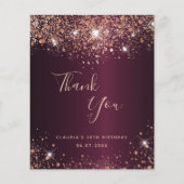 Budget anniversaire bourgogne rose or carte de rem (Devant)