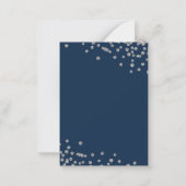 Budget Anniversaire Confetti Invitation Silver Nav (Dos)