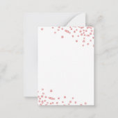 Budget Anniversaire Confetti Rose Gold Invitation (Dos)