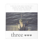 Budget Anniversaire Photo Invitation Bloc-notes (Devant)