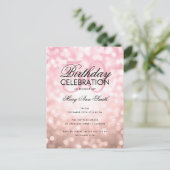 Budget Anniversaire Rose or Étincelle Invitation l (Debout devant)