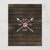 Budget Antlers Land Chic Wedding Uitnodigingen (Achterkant)