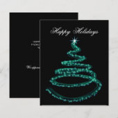 Budget Aqua Kerstmis Business Holiday Card (Voorkant / Achterkant)
