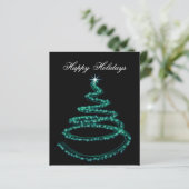 Budget Aqua Kerstmis Business Holiday Card (Staand voorkant)