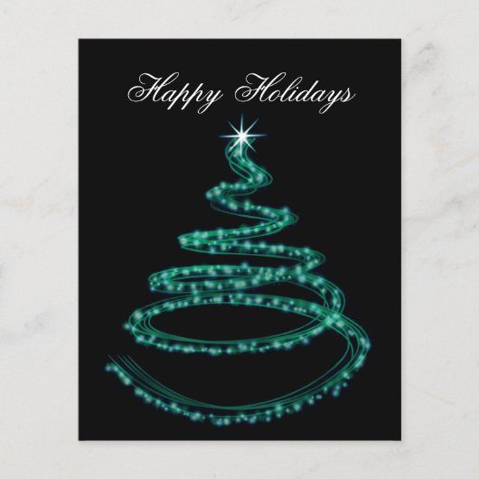 Budget Aqua Kerstmis Business Holiday Card (Voorkant)