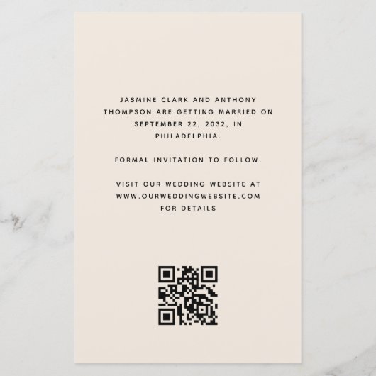 Budget Arch 3-Photo Collage Beige Bewaar de datum (Achterkant)