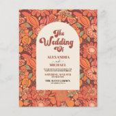 Budget Arch Groovy Retro 70s Bloemenbruiloft (Voorkant)