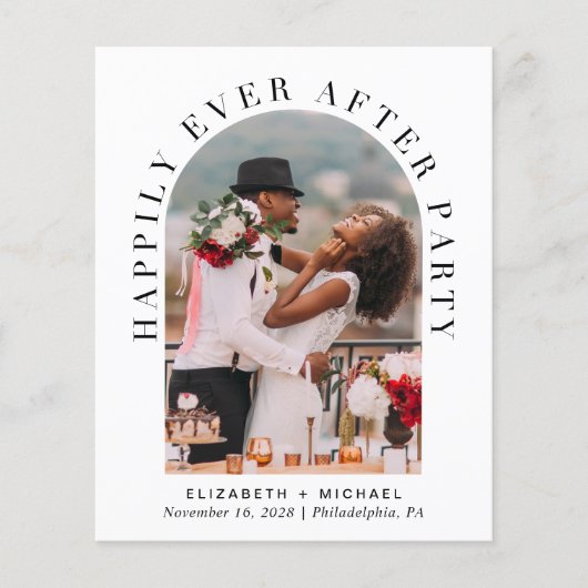 Budget Arch Photo Wedding Reception Flyer (Voorkant)