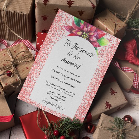 Budget Arch Red Poinsettia Flat Christmas Wedding