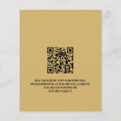 Budget Art Deco Goud Zwart QR Uitnodiging voor bru (Achterkant)