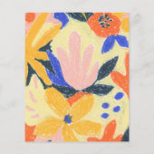 Budget Artsy Abstract Botanical Fun Wedding Invite (Achterkant)