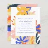 Budget Artsy Abstracte Floral Wedding (Voorkant / Achterkant)