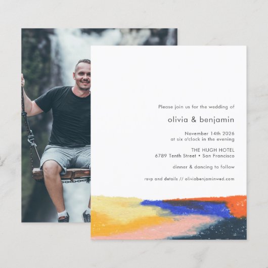 Budget Artsy Abstracte Kunst Foto Weddenschap (Voorkant / Achterkant)