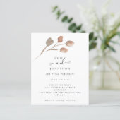 Budget Artsy Feuille Mariage Script Invitation (Debout devant)