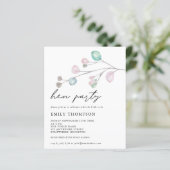 Budget Artsy Feuilles Hen Party Invitation (Debout devant)