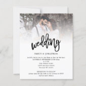 Budget Artsy Script Photo QR Code Weddenschap Uitn (Voorkant)